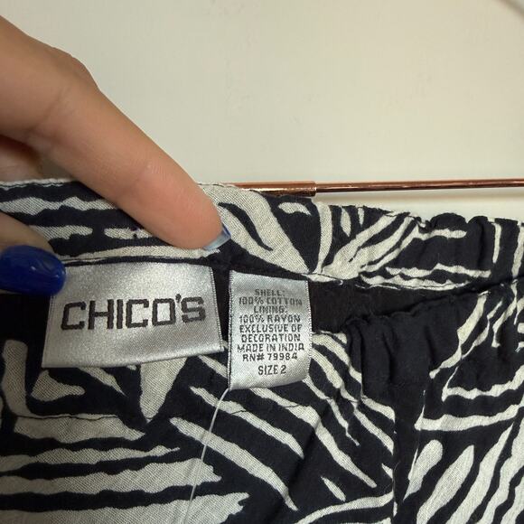 Chicos Womens Midi Skirt Large Lined Floral Beaded Bohemian Tropical Fairy Lagom - Picture 6 of 8